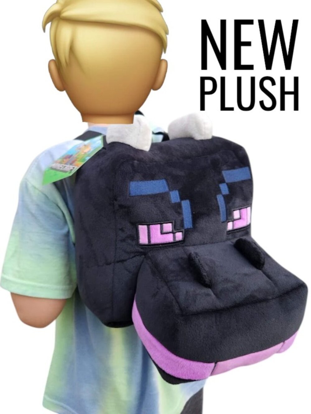 NEW Minecraft Enderdragon Large Plush Backpack 12.5" Stuffed Animal Toy Pillow E